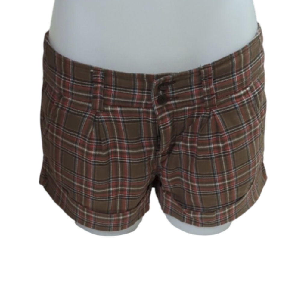 Size 3 Hollister Plaid Brown Women's Shorts